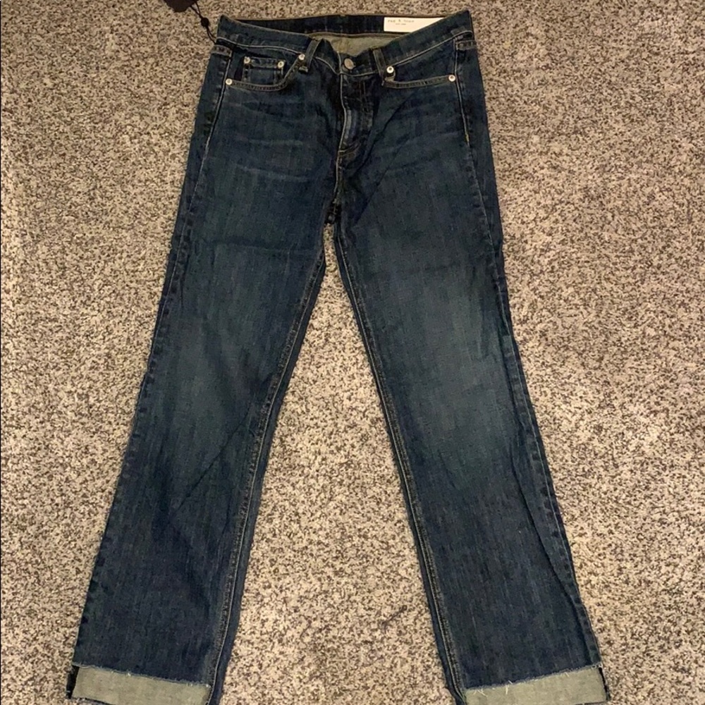 Dark blue jeans